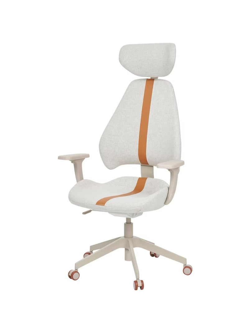 Game luxury modern office chair black / white / dark gray fabric with seat back adjustable wheels