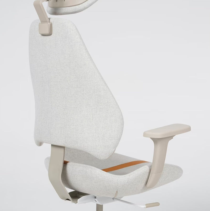 Game luxury modern office chair black / white / dark gray fabric with seat back adjustable wheels