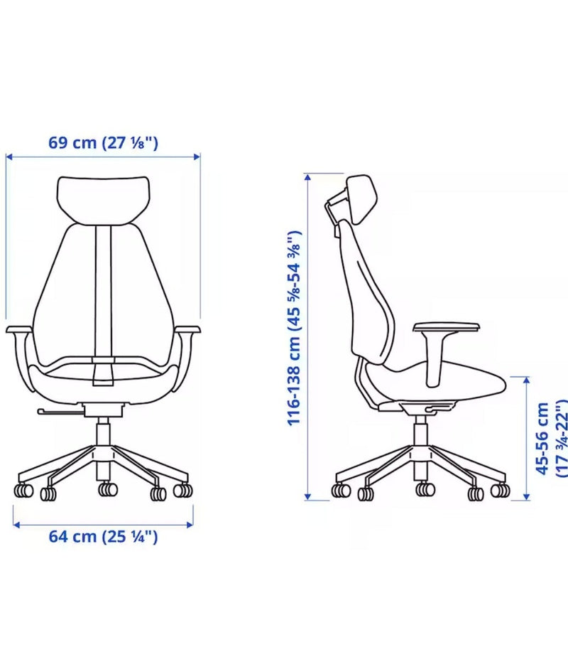 Game luxury modern office chair black / white / dark gray fabric with seat back adjustable wheels