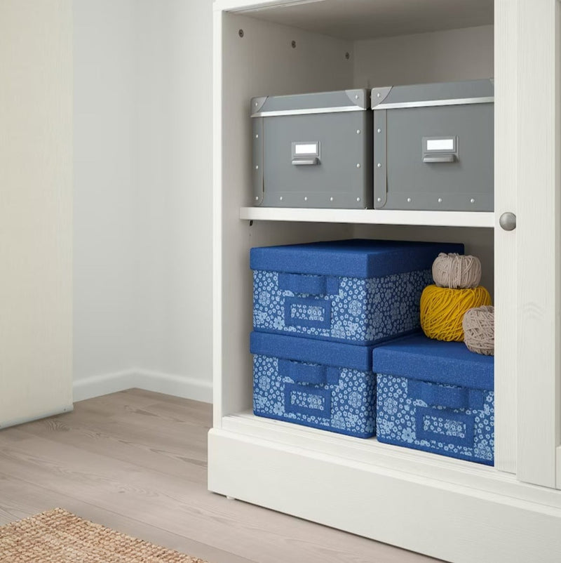 Display cabinet high wall unit with chests of drawers white gray dark brown width: 81 cm depth: 47 cm height: 212 cm