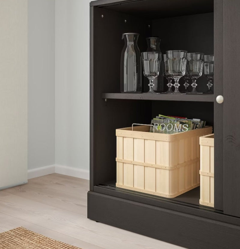 Display cabinet high wall unit with chests of drawers white gray dark brown width: 81 cm depth: 47 cm height: 212 cm