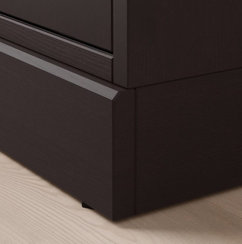 Display cabinet high wall unit with chests of drawers white gray dark brown width: 81 cm depth: 47 cm height: 212 cm