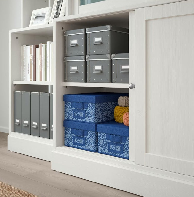 Display cabinet high wall unit with chests of drawers white gray dark brown width: 243 cm depth: 47 cm height: 212 cm