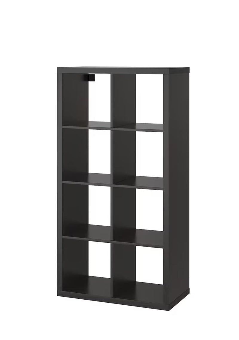 Open storage cabinet / bookcase dark brown white light brown width: 77 cm depth: 39 cm height: 147 cm