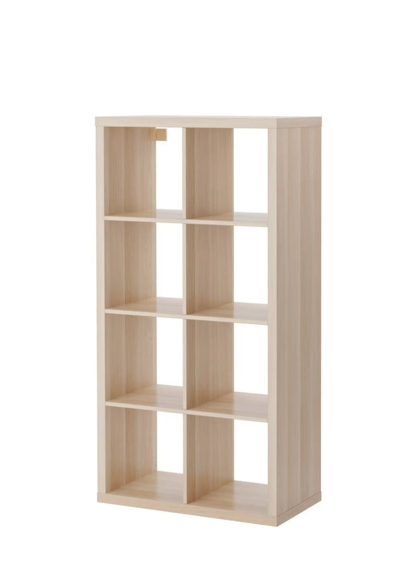 Open storage cabinet / bookcase dark brown white light brown width: 77 cm depth: 39 cm height: 147 cm