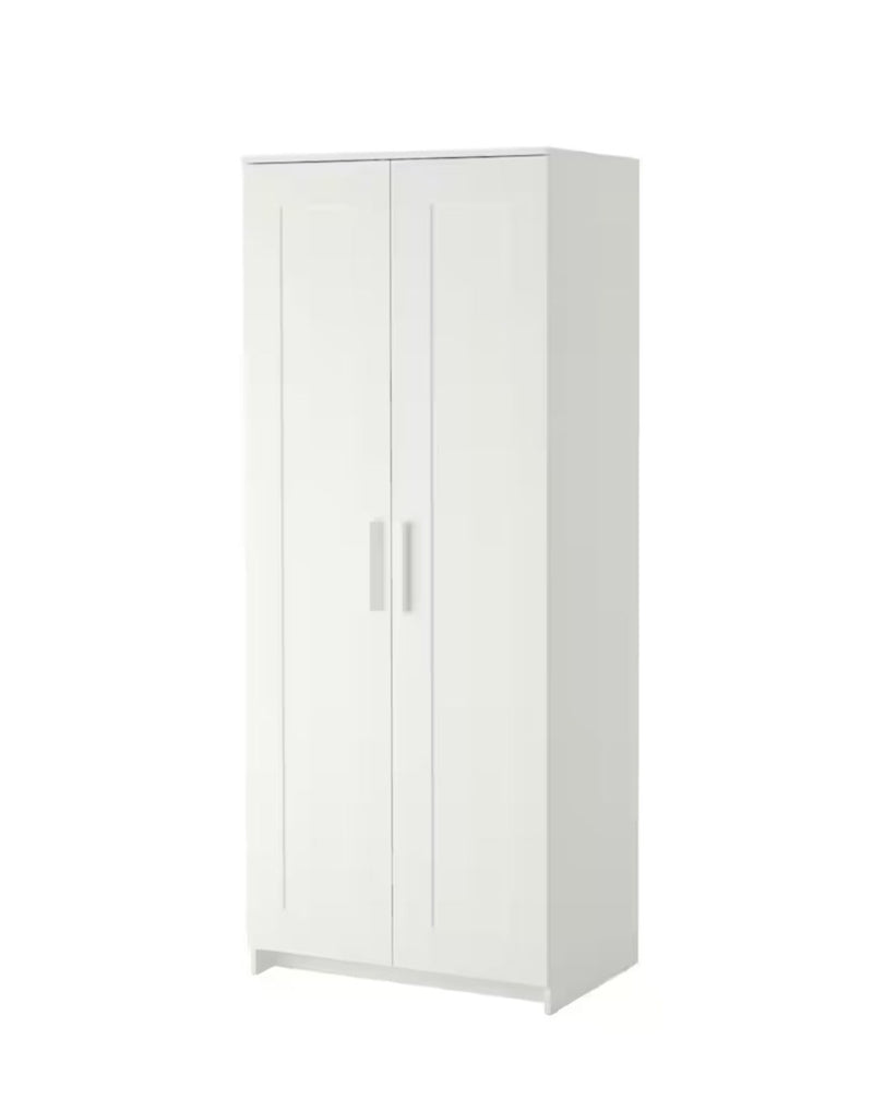 Wardrobe wall cabinet wall unit white black width: 78 cm depth: 50 cm height: 190 cm