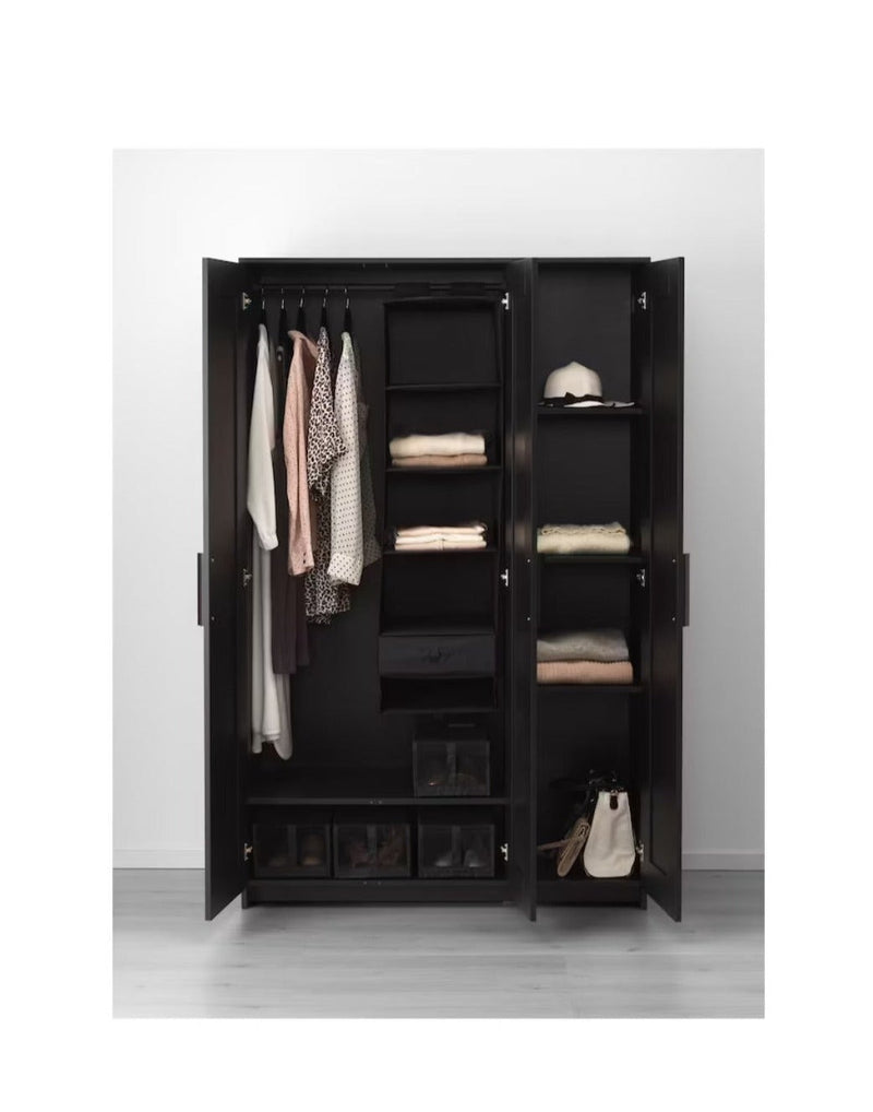 Wardrobe wall cabinet wall unit white black brown width: 117 cm depth: 50 cm height: 190 cm