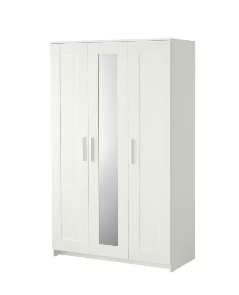 Wardrobe wall cabinet wall unit white black brown width: 117 cm depth: 50 cm height: 190 cm