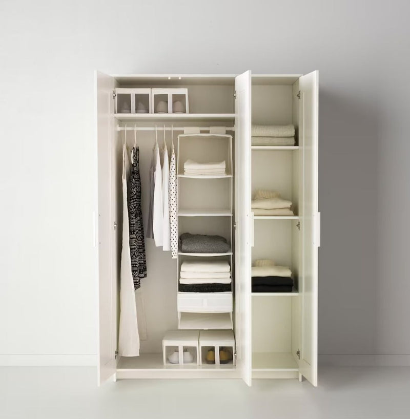 Wardrobe wall cabinet wall unit white black brown width: 117 cm depth: 50 cm height: 190 cm