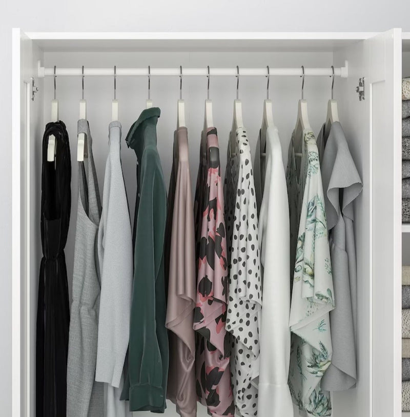 Wardrobe wall cabinet wall unit white black brown width: 117 cm depth: 50 cm height: 190 cm
