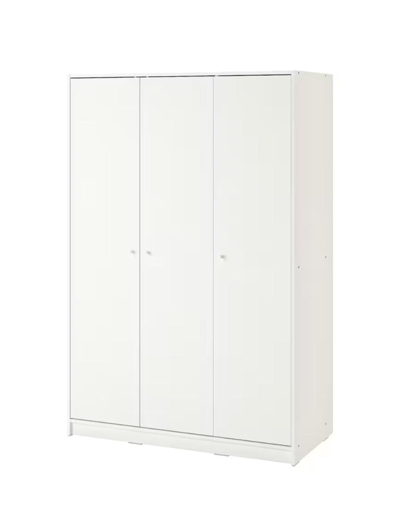 Wardrobe wall cabinet wall unit white width: 117 cm depth: 50 cm height: 190 cm