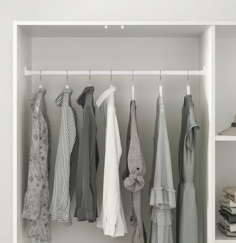 Wardrobe wall cabinet wall unit white width: 117 cm depth: 50 cm height: 190 cm