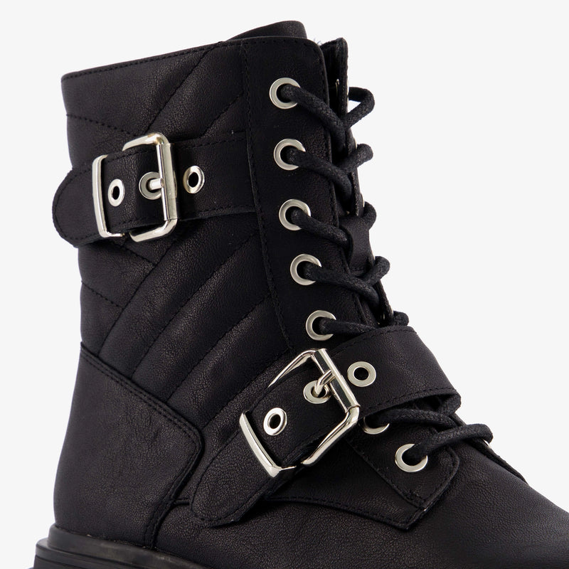 Botas mujer polipiel negro 37 38 39 40 41 42