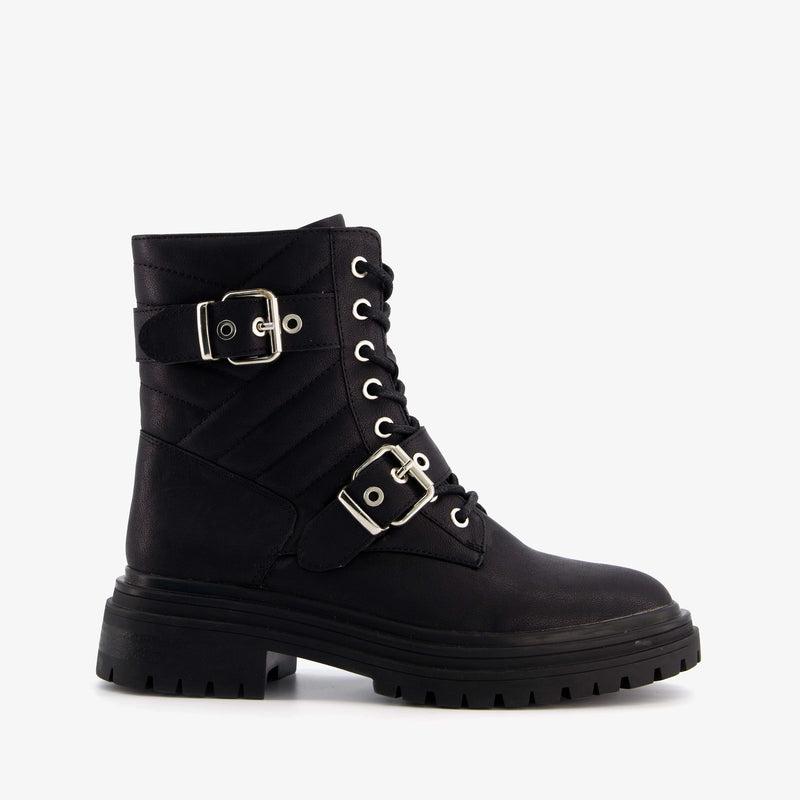 Botas mujer polipiel negro 37 38 39 40 41 42