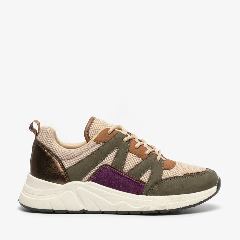 Zapatillas mujer zapatos beige verde morado marrón 36 37 38 39 40 41