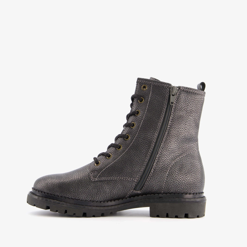 Botas mujer polipiel gris negro 37 38 39 40 41 42