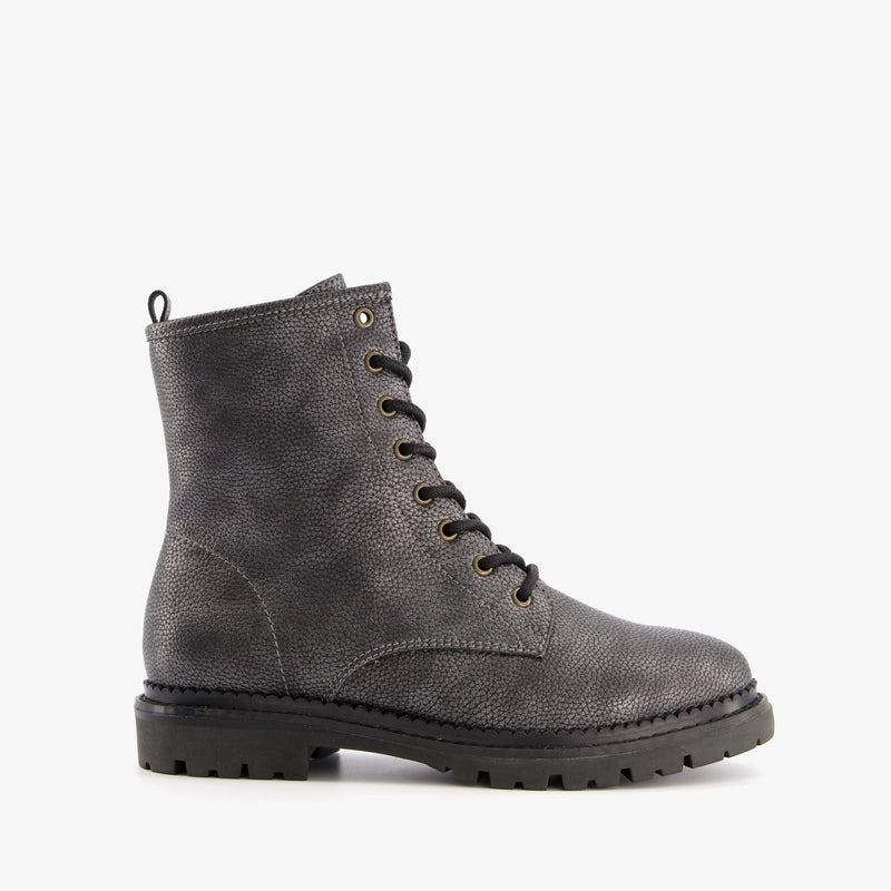 Botas mujer polipiel gris negro 37 38 39 40 41 42