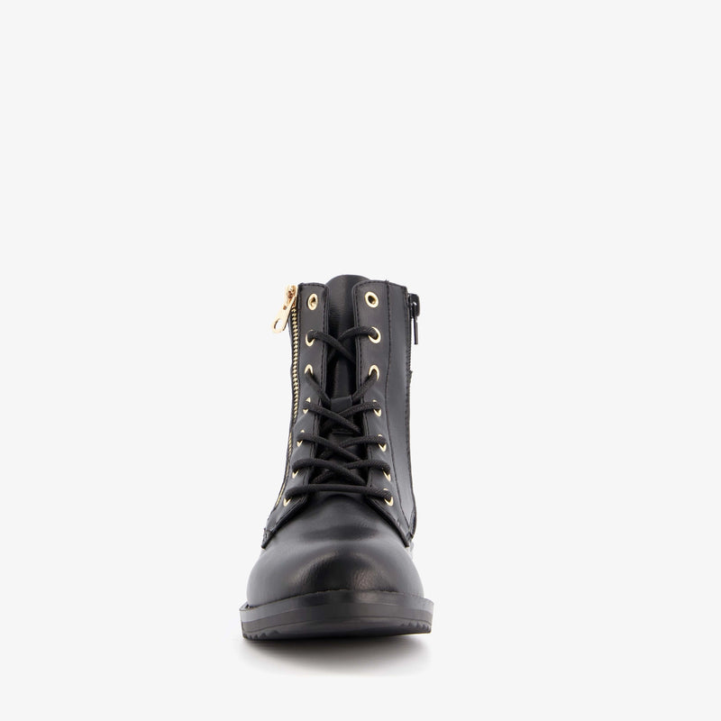 Botas mujer polipiel negro dorado 37 38 39 40 41