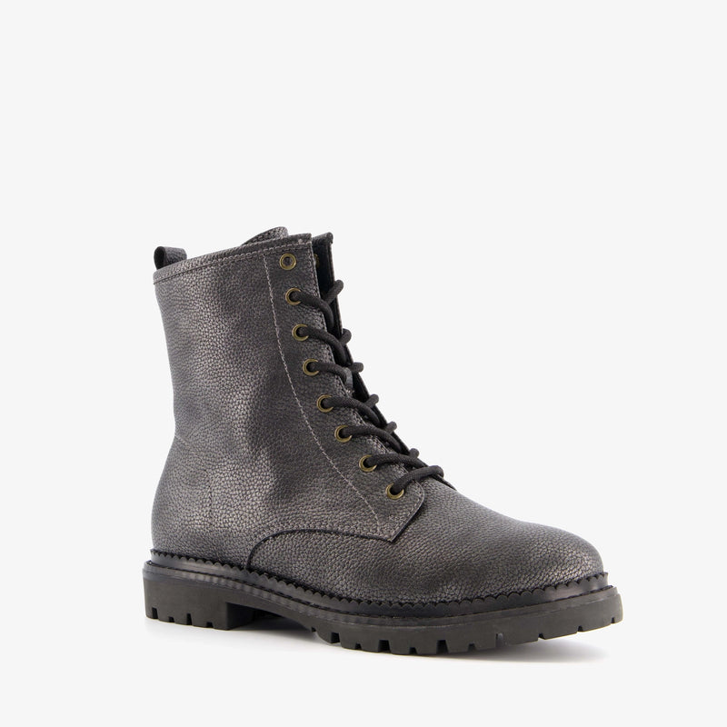 Botas mujer polipiel gris negro 37 38 39 40 41 42