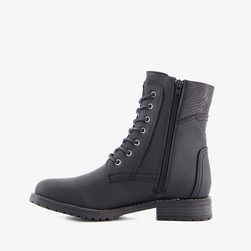 Botas altas de mujer marca Orléans botas zapatos con cordones y suela resistente piel negro marrón cognac 37 al 41