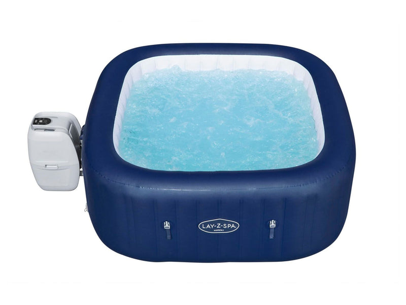 Jacuzzi opblaasbaar wit blauw afmetingen 180 x 71 cm 6 personen  840 liter max warmte 40 graden