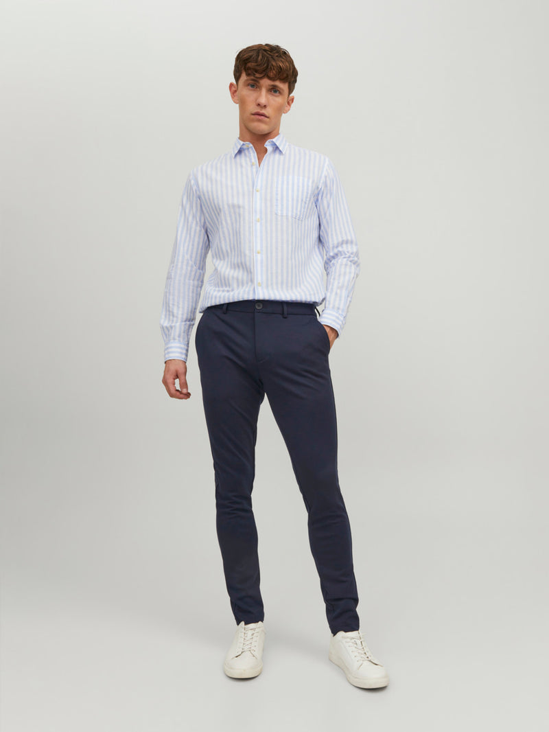 Pantalones largos de hombre Course Brand pantalones limpios chino slim fit azul marino SML XL XXL