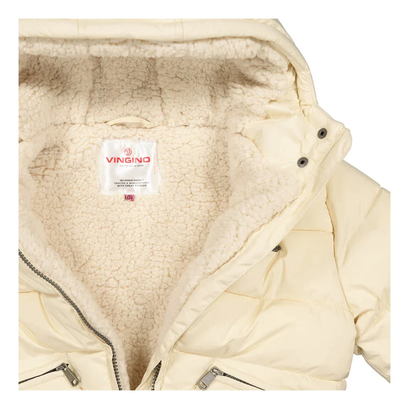 Abrigo de invierno para niña beige 92 98 104 110 116 128 140 152 164 176